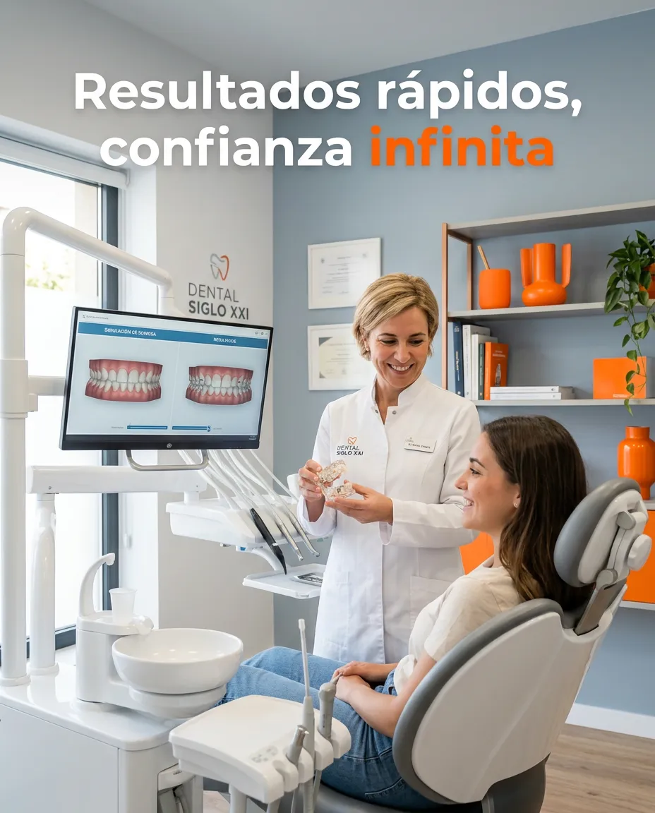 Ortodoncia invisible — resultado dental para Instagram